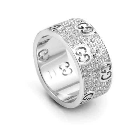 gucci gg white gold 18k ring|gucci icon ring white gold.